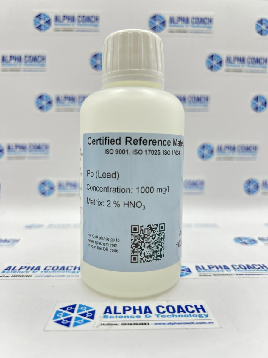 Dung dịch chuẩn Lead (Pb) 1g/L cho AAS, chai 100mL, CPAchem